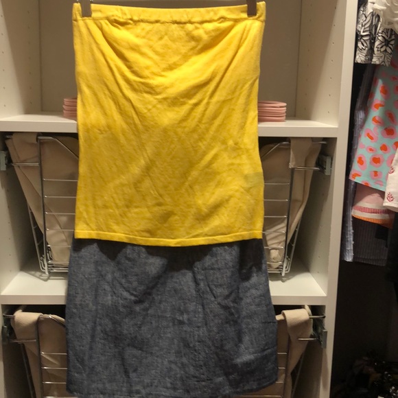 Tops - Strapless yellow gold top